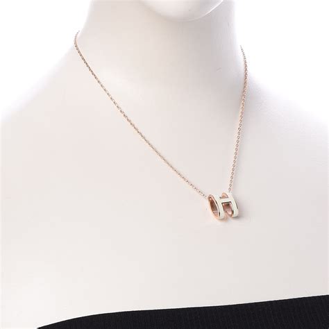 hermes rose gold necklace price|hermes jewellery necklace.